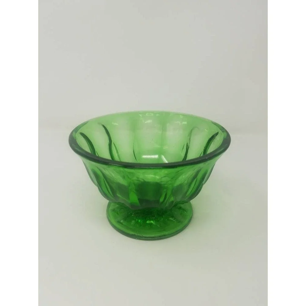 Vtg Westmoreland footed compote dish green bowl